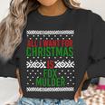 All I Want For Christmas Fox Mulder Fitted ScoopWomen Sweatshirt Gifts for Women