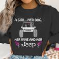 Her Wine And Her Jeep Women Sweatshirt Gifts for Women