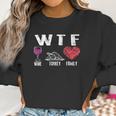 Wtf Wine Turkey Family Thanksgiving Cute Dinner Gift Women Sweatshirt Gifts for Women