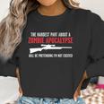 Zombie Apocalypse Hunting Humor Graphic Novelty Sarcastic Funny Women Sweatshirt Gifts for Women