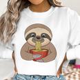 Anime Sloth Ramen Noodles Women Anime Women Sweatshirt Gifts for Women