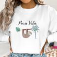 Costa Rica Pura Vida Sloth Palm Tree Women Sweatshirt Gifts for Women