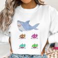 Cute Daddy Shark And Sons Best Christmas Gifts For Dad Women Sweatshirt Gifts for Women