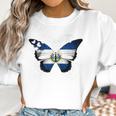 El Salvador Flag Salvadoran Flag Butterfly Women Sweatshirt Gifts for Women