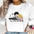 Freddie Mercury Peanuts Playing Piano And Dinking Wine Shirt Women Sweatshirt Gifts for Women