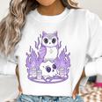 Womens Kawaii Pastel Goth I Cute Creepy Witchy Owl And Skull Women Sweatshirt Gifts for Women