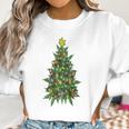 Marijuana Christmas Tree Women Sweatshirt Gifts for Women