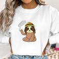 Marijuana Sloth Weed Smoker Jamaican Funny 420 Gifts Women Sweatshirt Gifts for Women