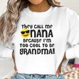 Mothers Day For Cool Nana Grandma Emoji Shades Women Sweatshirt Gifts for Women