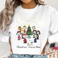 The Peanuts Gang Christmas Time Is Here Women Sweatshirt Gifts for Women