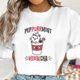 Peppurrmint Meowcha Funny Christmas Cat Peppermint Mocha Coffee Women Sweatshirt Gifts for Women