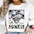 Retro Cow Junkie Highland Cow Floral Western Country Cowgirl Women Sweatshirt Gifts for Women