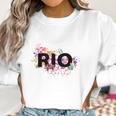 Rio De Janeiro Brazil Vacation With Tropical Hibiscus Flower Women Sweatshirt Gifts for Women