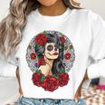 Sugar Skull Day Of The Dead Dia De Los Muertos Flowers Women Sweatshirt Gifts for Women