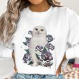 A White Owl And Purple Roses Women Sweatshirt Gifts for Women