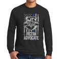 American Flag Blue Thin Line Apparel Advocate Police Men Long Sleeve Tshirt