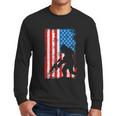 Armed Bigfoot Sasquatch Ar15 Patriotic American Flag Men Long Sleeve Tshirt