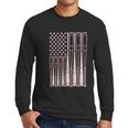 Baseballs And Bats American Flag Youth Men Long Sleeve Tshirt