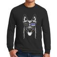 Belgian Malinois K9 Unit Thin Blue Line Flag Police Gift Cute Gift Men Long Sleeve Tshirt