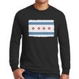 Bullet Hole Chicago Flag T-Shirts Men Long Sleeve Tshirt