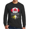 Canadian Grown With Vatican Citizen Roots Canada Vatican City Flag Tree Men Long Sleeve Tshirt