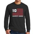 Chipper Jones Flag Stripes Men Long Sleeve Tshirt