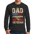 Dad Grandpa Husband Us Flag Vietnam Veteran Father Day Men Long Sleeve Tshirt