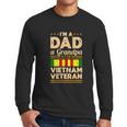 Dad Grandpa Vietnam Veteran Vintage Graphic Design Printed Casual Daily Basic Men Long Sleeve Tshirt