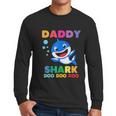 Daddy Shark Doo Doo Funny Dad Birthday Gifts Men Long Sleeve Tshirt