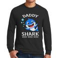 Daddy Shark Doo Doo Funny Fathers Day Gift Men Long Sleeve Tshirt