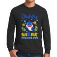 Daddy Shark Gift Cute Baby Shark Men Long Sleeve Tshirt