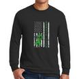 Distressed Donate Life Usa Flag Organ Kidney Donor Ribbon Men Long Sleeve Tshirt