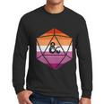 Dungeons And Dragons Lesbian Pride Flag Dice Logo Gift Graphic Design Printed Casual Daily Basic Men Long Sleeve Tshirt