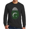 Flag Fingerprint It Is In My Dna Gift For Pakistani Men Long Sleeve Tshirt