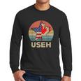 Funny Useh America Canada Flag American Men Long Sleeve Tshirt