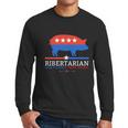 Grilling Dad Bbq Ribertarian Funny Politics Fathers Day Cute Gift Men Long Sleeve Tshirt