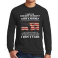 I Am A Grumpy Veteran I Dont Care 2022 New Gift Men Long Sleeve Tshirt