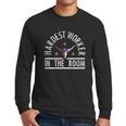 Hardest Worker In The Room Longhorn Flag Men Long Sleeve Tshirt