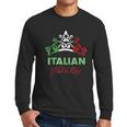 Italian Princess Tiara National Flag Men Long Sleeve Tshirt