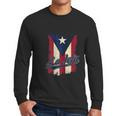 La Jefa Puerto Rico Flag Men Long Sleeve Tshirt