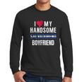 I Love My Salvadorian Boyfriend Camisa El Salvador Flag Men Long Sleeve Tshirt