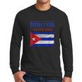 Patria Y Vida Vintage Flag For Cuba Lover Men Long Sleeve Tshirt