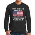 Mens Proud Dad Pop-Pop Vietnam War Veteran - Retro Us Flag Grandpa Men Long Sleeve Tshirt