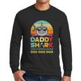 Retro Vintage Daddy Shark Doo Doo Men Long Sleeve Tshirt