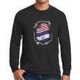 Salvadorian American Flags Of El Salvador And Usa Men Long Sleeve Tshirt