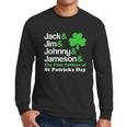 St Patricks Jack Jim Johnny Jameson The Four Fathers Men Long Sleeve Tshirt