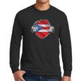 Super Puerto Rican Heritage Puerto Rico Roots Flag Gift Men Long Sleeve Tshirt