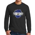 Super Salvadoran Heritage El Salvador Roots Flag Gift Men Long Sleeve Tshirt