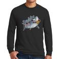 Tough Smoking Daddy Shark Men Long Sleeve Tshirt