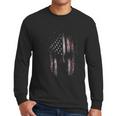 Usa Flag American Spartan Patriotic Men Long Sleeve Tshirt